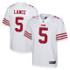 Youth San Francisco 49ers Trey Lance Nike White Game Jersey-(2022 New Style)