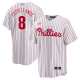 Men's Philadelphia Phillies #8 Nick Castellanos Nike Player White MLB Jersey