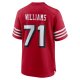 Men's San Francisco 49ers Trent Williams Nike Scarlet Alternate Game Jersey