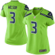 Nike Seattle Seahawks #3 Russell Wilson Green Women's Stitched NFL Limited Rush Jersey