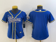 Women's Los Angeles Rams Blank Royal Stitched Baseball Cool Base Jersey