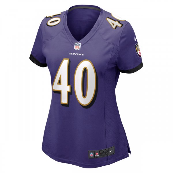 Women's Baltimore Ravens Malik Harrison Nike Purple Game Jersey