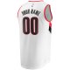 Men's Portland Trail Blazers Fanatics White Fast Break Custom Replica Jersey - Association Edition