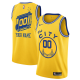 Men's Nike Golden State Warriors #00 Custom Gold Hardwood Classics Swingman City The Classic Edition NBA Jersey