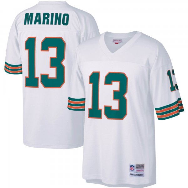 Men's Miami Dolphins Dan Marino Mitchell & Ness White Big & Tall 1984 Retired Player Replica Jersey