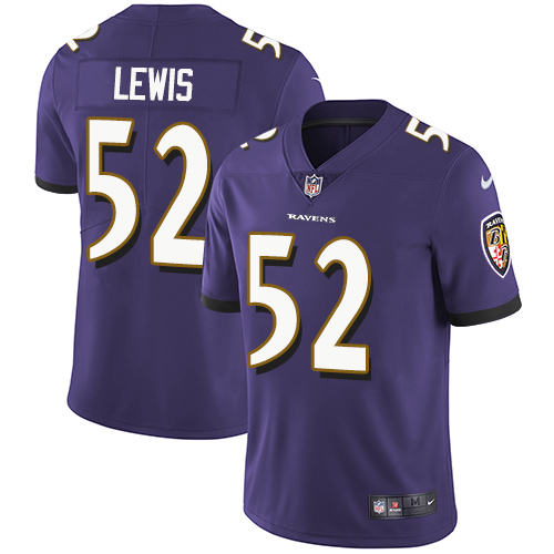 Nike Baltimore Ravens #52 Ray Lewis Purple Team Color Youth Stitched NFL Vapor Untouchable Limited Jersey