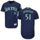 Seattle Mariners #51 Randy Johnson Navy Blue Flexbase Collection Stitched MLB Jersey