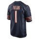 Youth Chicago Bears Justin Fields Nike Navy Game Jersey