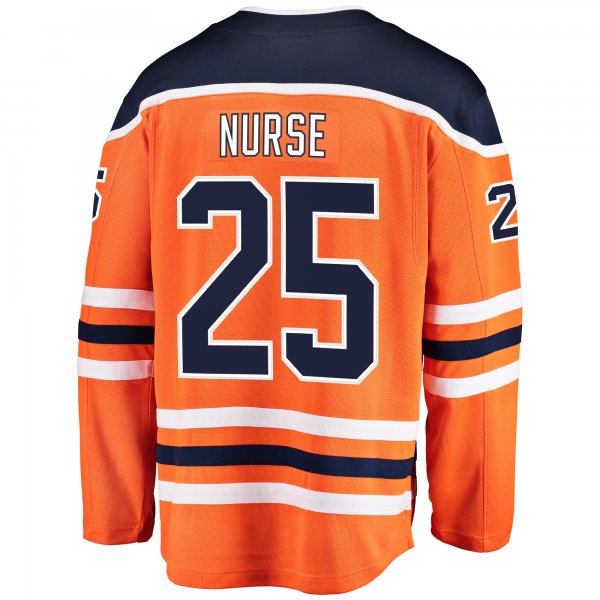 Men's Edmonton Oilers Darnell Nurse Fanatics Orange Breakaway Player Jersey