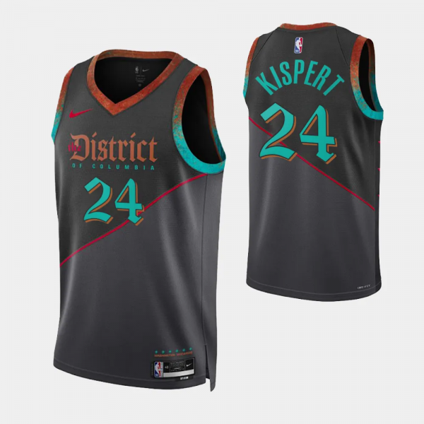 2023-24 City Edition Washington Wizards #24 Corey Kispert Black Swingman Jersey