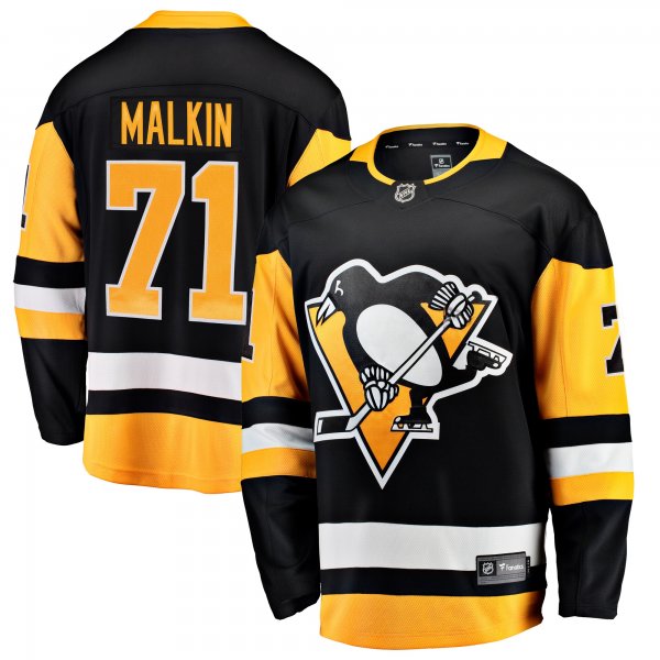 Men's Pittsburgh Penguins Evgeni Malkin Fanatics Black Home Breakaway Jersey