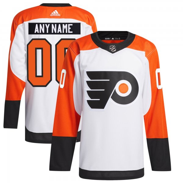 Men's Philadelphia Flyers  adidas White Away  Primegreen Custom Jersey