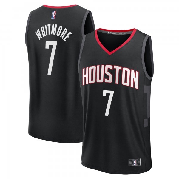 Youth Houston Rockets Cam Whitmore Fanatics Black Fast Break Replica Player Jersey - Statement Edition