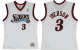 Men's Philadelphia 76ers #3 Iverson Royal Mitchell and Ness White NBA Jersey