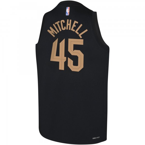 Youth Cleveland Cavaliers Donovan Mitchell Jordan Brand Black Swingman Jersey - Statement