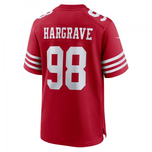 Men's San Francisco 49ers Javon Hargrave Nike Scarlet Game Player Jersey