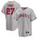 Men's Los Angeles Angels Mike Trout Nike Silver Road Replica Player Name Jersey