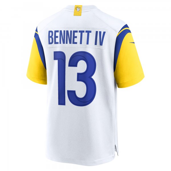 Men's Los Angeles Rams Stetson Bennett Nike White  Game Jersey