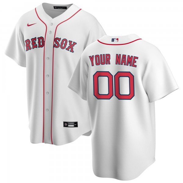 Men's Boston Red Sox Nike White Home Replica Custom Jersey