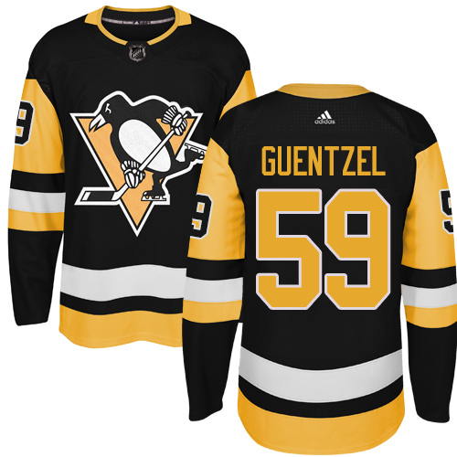 Adidas Pittsburgh Penguins #59 Jake Guentzel Black Home Stitched NHL Jersey