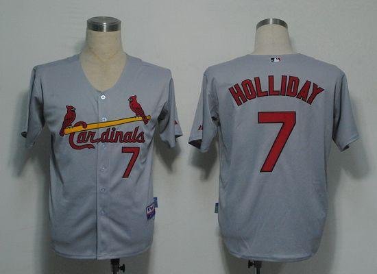 St. Louis Cardinals #7 Matt Holliday Stitched Grey MLB Jersey