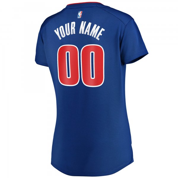 Women's Detroit Pistons Fanatics Royal Fast Break Custom Jersey - Icon Edition