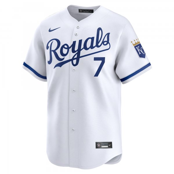 Men's Kansas City Royals Bobby Witt Jr. Nike White Home Limited Player Jersey