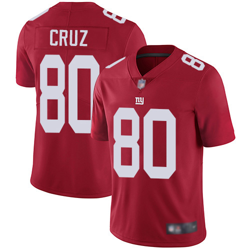 Men's Nike New York Giants #80 Victor Cruz Limited Red Football New Vapor Untouchable NFL Jersey