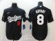 Men's Nike Los Angeles Dodgers #8 Kobe Bryant Black With KB Patch Stitched MLB Cool Base Jersey