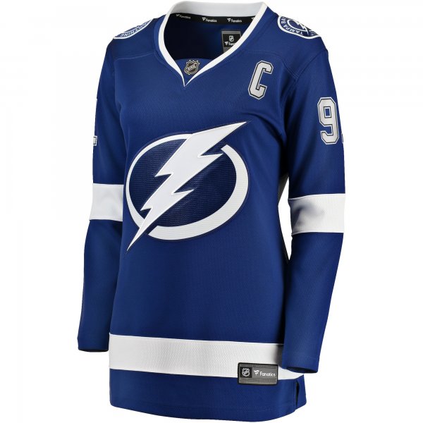 Women's Tampa Bay Lightning Steven Stamkos Fanatics Blue Captain Patch Home Breakaway Player Jersey