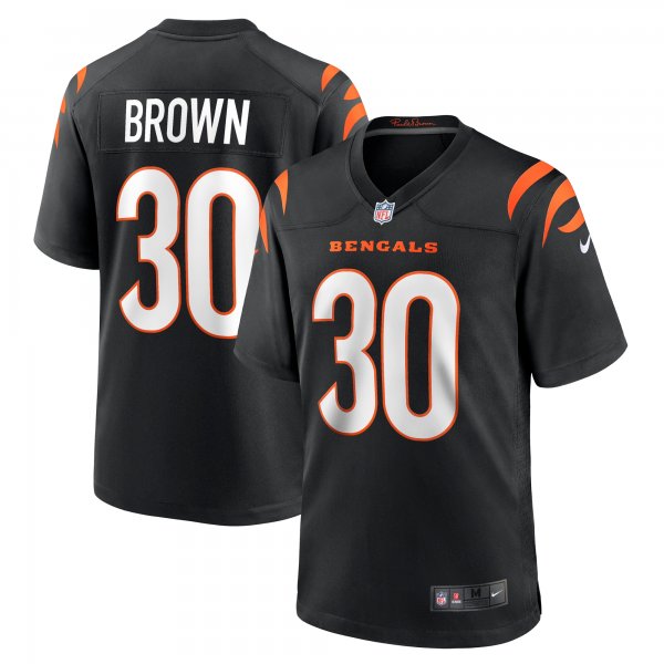 Men's Cincinnati Bengals Chase Brown Nike  Black Team Game Jersey