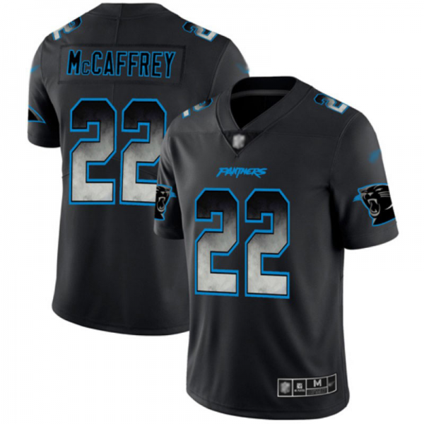 Carolina Panthers #22 Christian McCaffrey Black Men's Stitched NFL Vapor Untouchable Limited Smoke Fashion Jersey