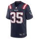 Men's New England Patriots Pierre Strong Jr. Nike Navy Game Player Jersey