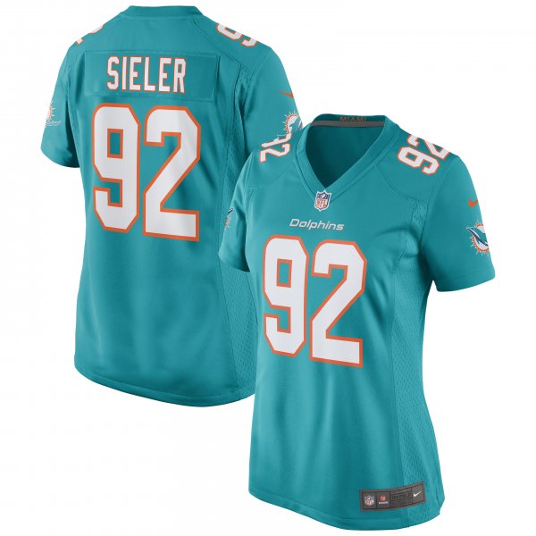 Women's Miami Dolphins Zach Sieler Nike Aqua Game Jersey