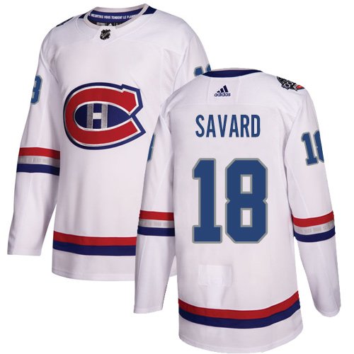 Adidas Montreal Canadiens #18 Serge Savard White 2017 100 Classic Stitched NHL Jersey