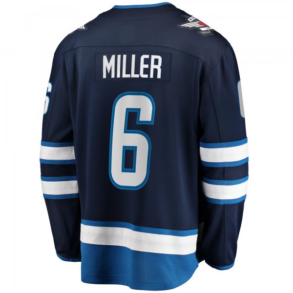 Men's Winnipeg Jets Colin Miller Fanatics Navy Home Premier Breakaway Player Jersey