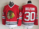 Men's Chicago Blackhawks #30 ED Belfour Red Throwback NHL Jersey