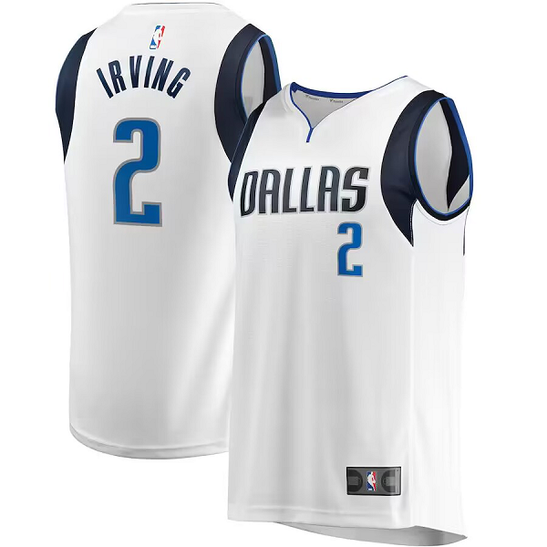 YOuth Dallas Mavericks #2 Kyrie Irving Fanatics Branded Fastbreak Jersey White Association?Edition