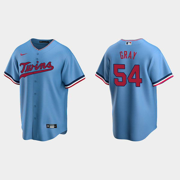 Men's Minnesota Twins #54 Sonny Gray Light Blue Alternate MLB Jersey