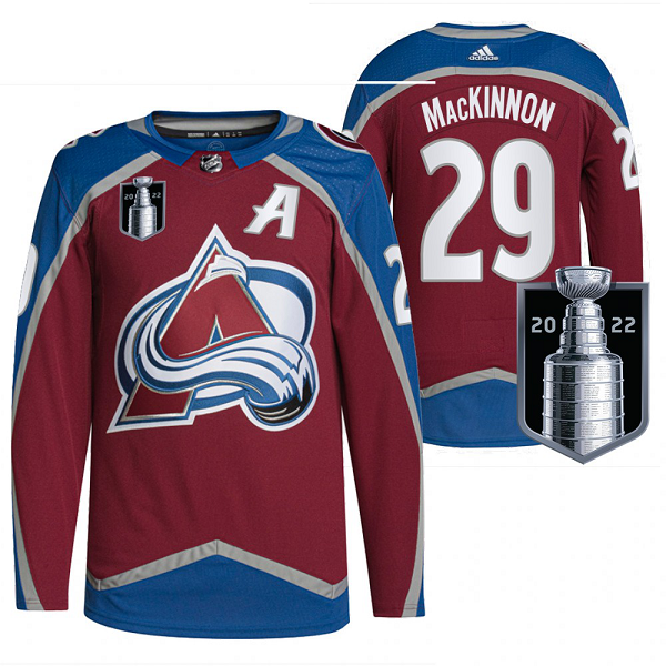 Men's Nathan MacKinnon Colorado Avalanche 2022 Stanley Cup Playoffs Burgundy #29 Jersey