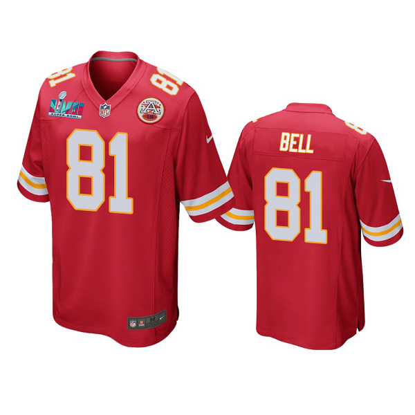 Men's Kansas City Chiefs #81 Blake Bell Red Super Bowl LVII Limited Jersey