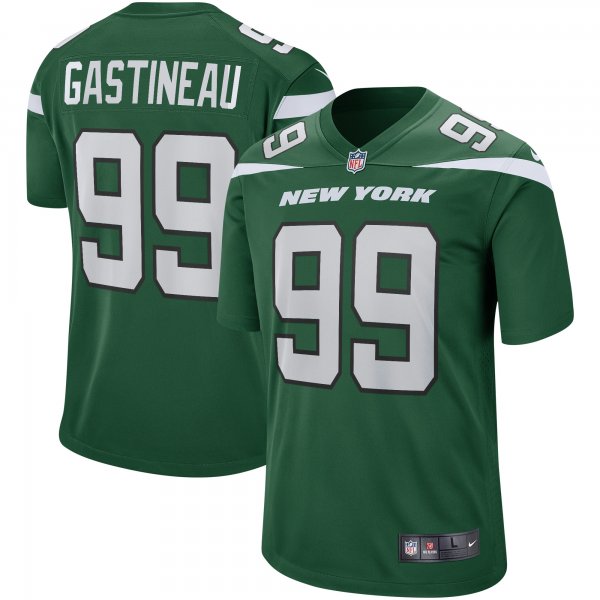 Men's New York Jets Mark Gastineau Nike Gotham Green Game Retired Player Jersey