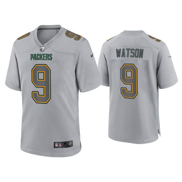 Men's Green Bay Packers Christian Watson Gray Atmosphere Fashion Game Jersey