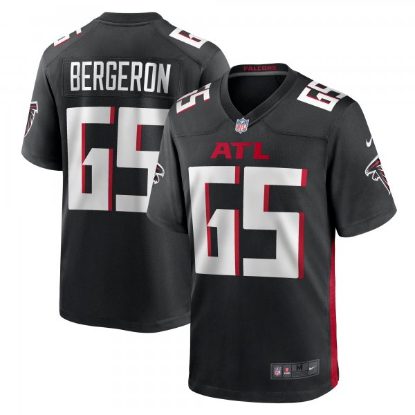 Men's Atlanta Falcons Matthew Bergeron Nike  Black Team Game Jersey