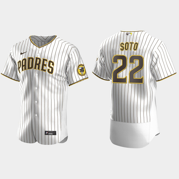 Men's San Diego Padres #22 Juan Soto Flex Base Alternate MLB Jersey - White Brown