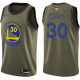 Nike Golden State Warriors #30 Stephen Curry Green Salute to Service The Finals Patch Youth NBA Swingman Jersey