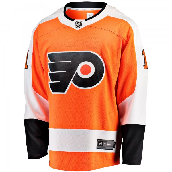 Men's Philadelphia Flyers Travis Konecny Fanatics Orange Home Breakaway Jersey