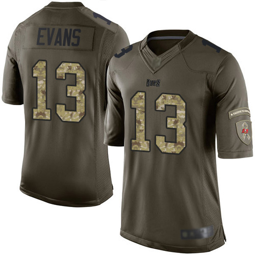 Tampa Bay Buccaneers #13 Mike Evans Green Men's Stitched NFL Limited 2015 Salute To Service Jersey