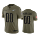 Philadelphia Eagles Custom Olive 2022 Salute To Service Jersey #00