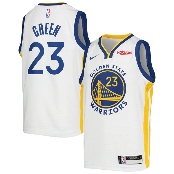 Youth Nike Golden State Warriors #23 Draymond Green White Swingman Association Edition NBA Jersey